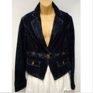 Mac & Jac Denim Jacket Blue Jean Embroidered Fit